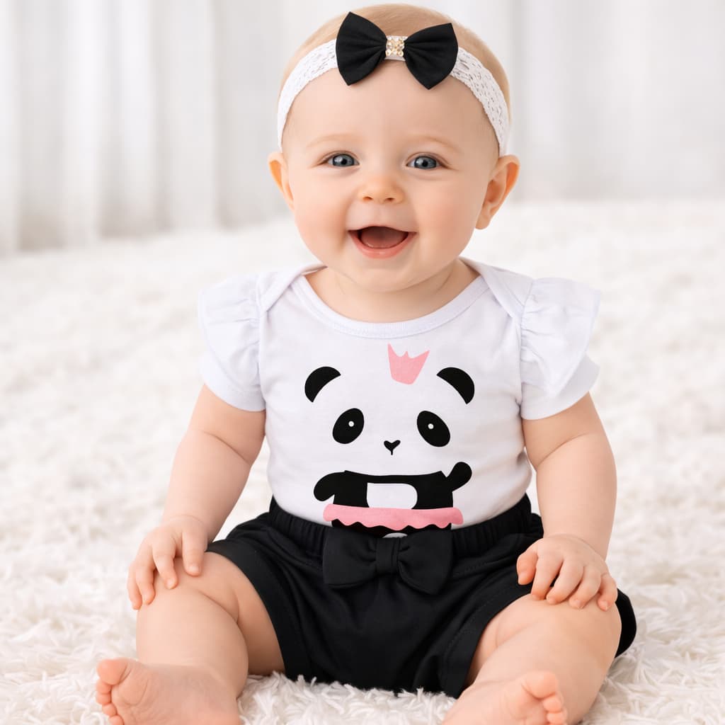 Conjunto Romper body bebe menina