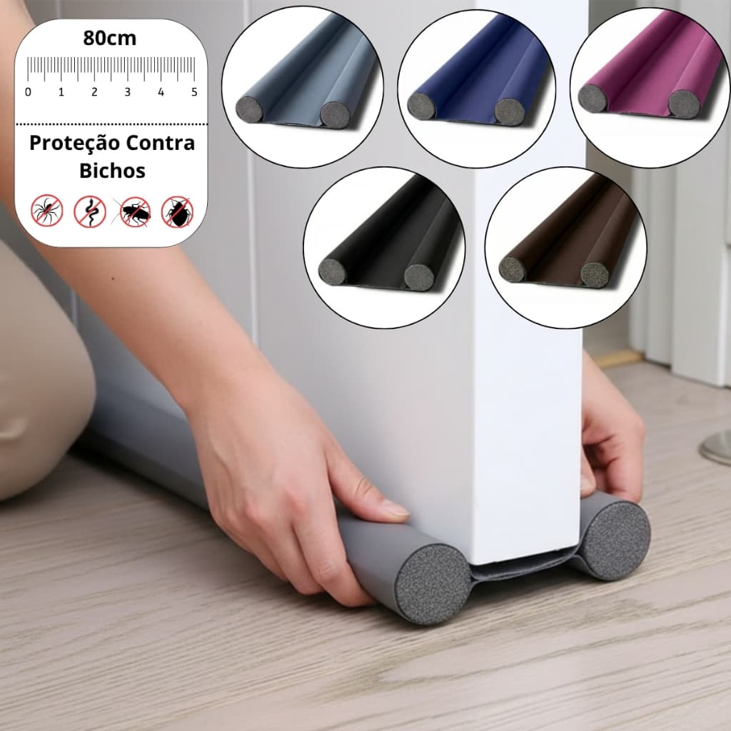 Veda Porta Rolinho Protetor Impermeável Ajustável Contra Insetos e Poeira 80cm