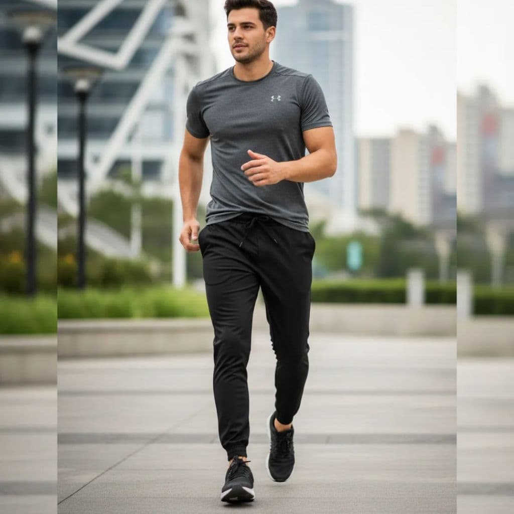 Calça Esportiva Preta Elastano Academia Treino Corrida Masculina Dry fit Pronta Entrega