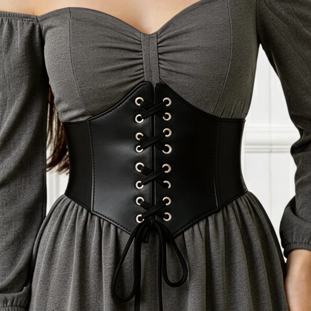 Cinta Modeladora Corset Espartilho Corpete Couro Sexy Gótico Underbust Cintura Pequeno ao Plus Size