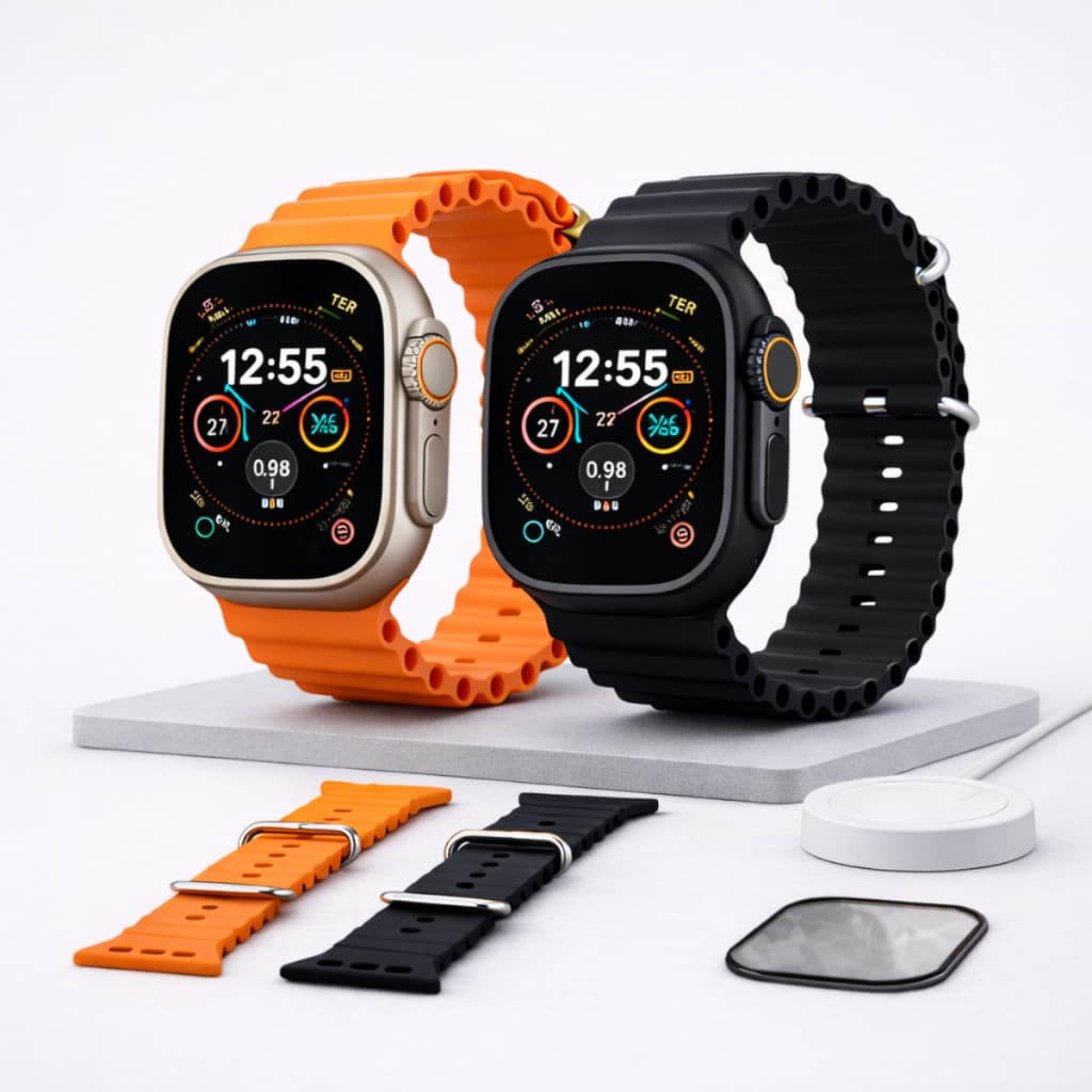Relógio Smartwatch Microwear S9 Ultra Série 10 W69 NFC GPS 49mm 2 pulseiras + Pelicula