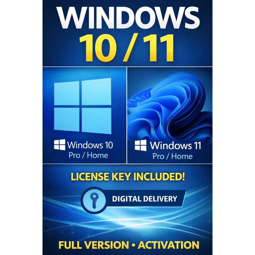 Windows 10/11 Pro/Home Ativação ONLINE Serial Chave Key Licença 25 Digitos Perpétua + Nota Fiscal + Garantia