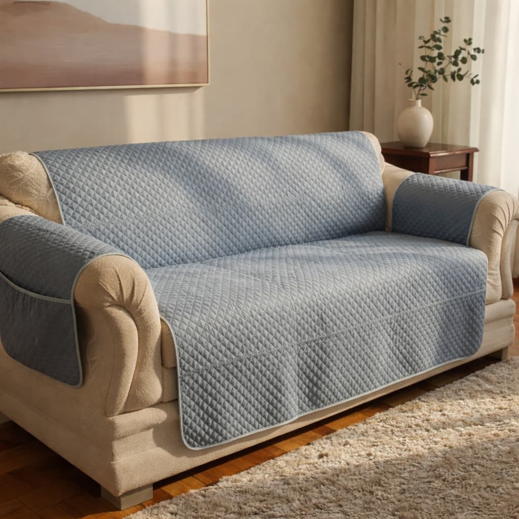 Protetor Impermeável para Sofá com Braço Capa de Sofá 2 e 3 Lugares - Protetor de Assento