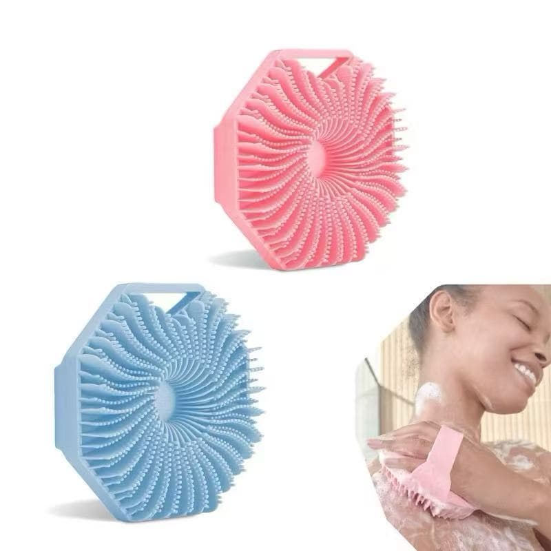 Esfregão Corporal Antibacteriano de Silicone Lado Multifuncional e Moderna, Escova de Banho Esfoliante para Pele