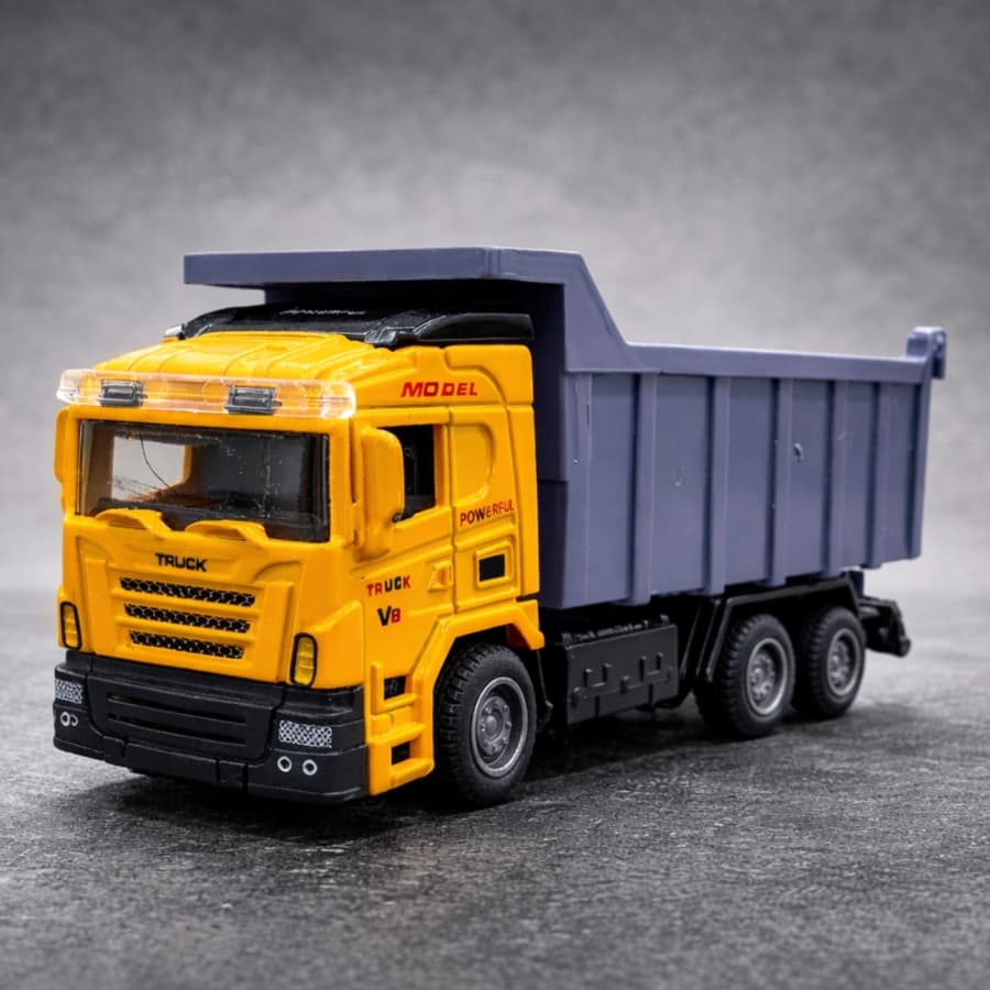 Caminhão Miniatura Construção Metal Escala 1/60 Colecionável Escavadeira Betoneira Basculante