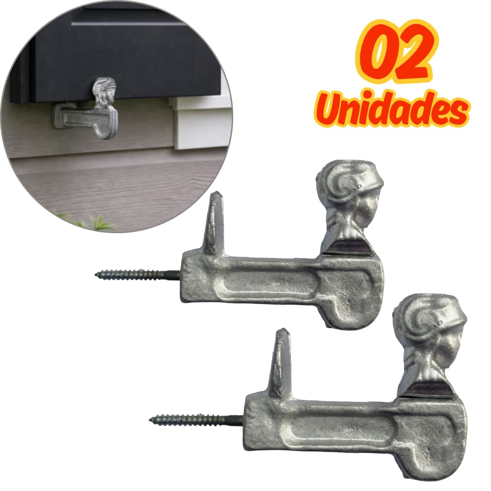 Par Carranca Soldadinho Soldado Prendedor De Janela Com Parafuso - 2 Unidades