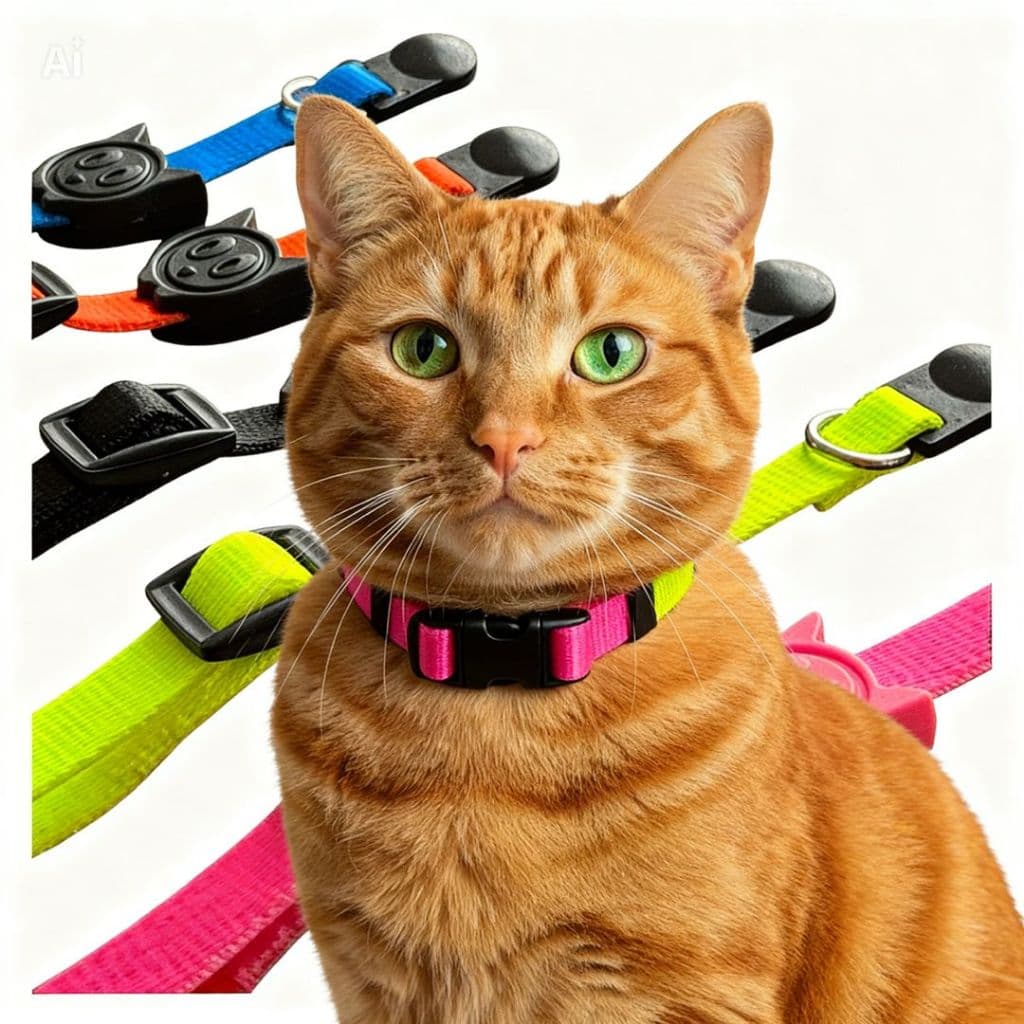 Coleira para gato anti-enforcamento regulável premium segurança para felinos