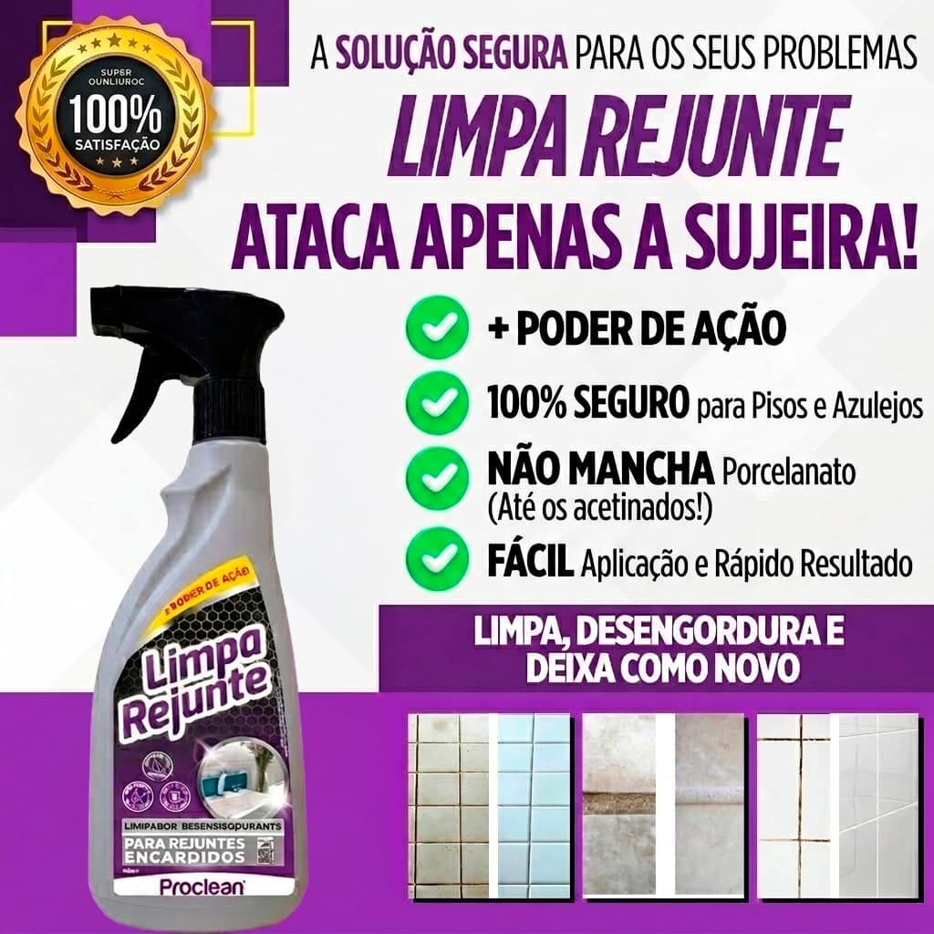 Limpa Rejunte Proclean Sujo Encardido Manchado Sem Esforço 500ml