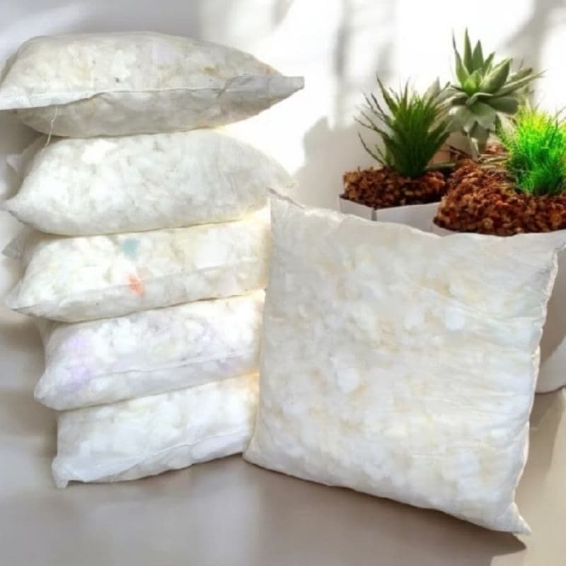 Refil Almofada enchimento50X50 Flocos de Espuma Ecologica Firme Triturada Alta Qualidade