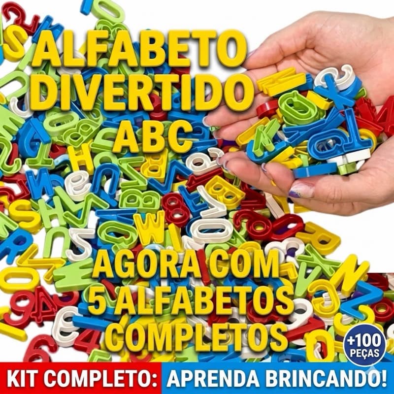 Letras Do Alfabeto Abc Solapa Com 130 Peças Educativo 136
