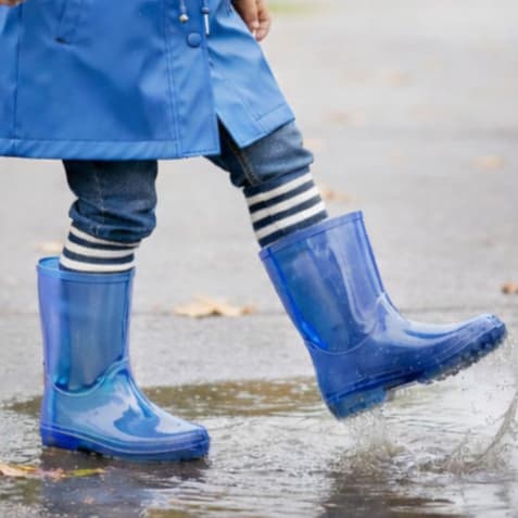 Bota Infantil Galocha Masculina Meninos Cano Alto Impermeável Conforto