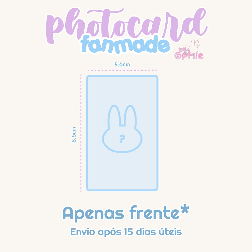 Photocard Fanmade Personalizado | APENAS FRENTE (sem verso) | K-pop, J-pop, Anime, Dorama, e etc......| LEIA A DESCRIÇÃO