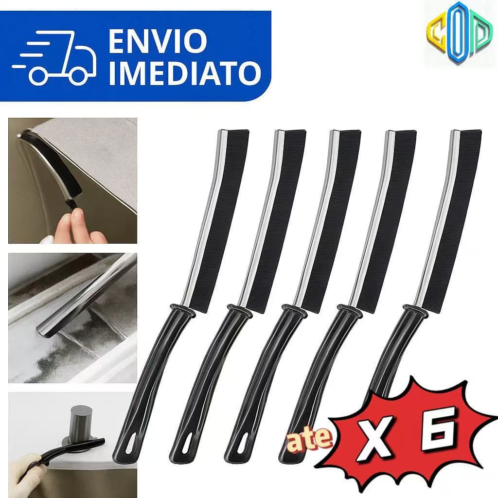 Escova De Limpeza Multifuncional Limpa Cantos, Frestas, Trilhos - Universal para Banheiro e Janelas COD