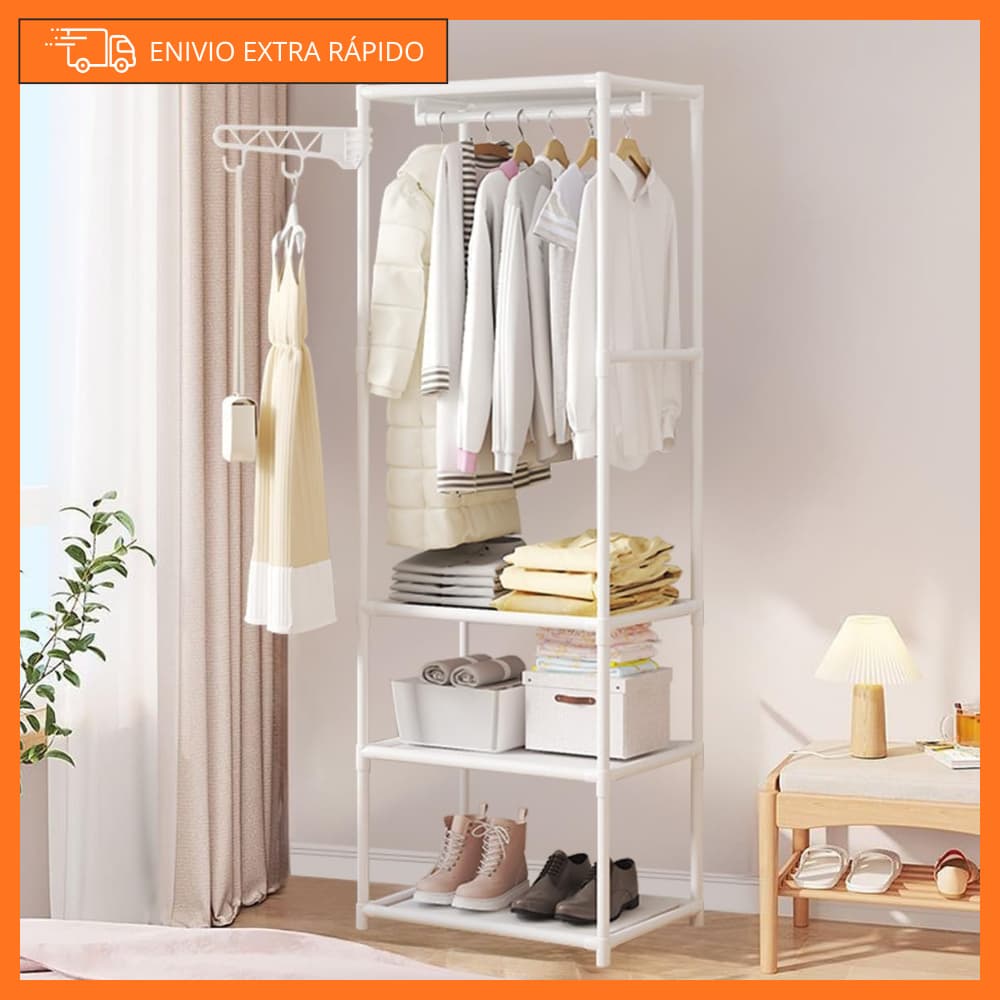 Cabideiro Arara Guarda Roupas Sapateira Organizador Multiuso Armário Cobertores Travesseiros