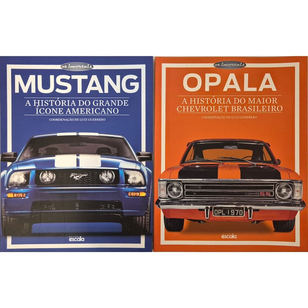 Kit 2 Livros Carros: Mustang e Opala - Coleção Os Imortais