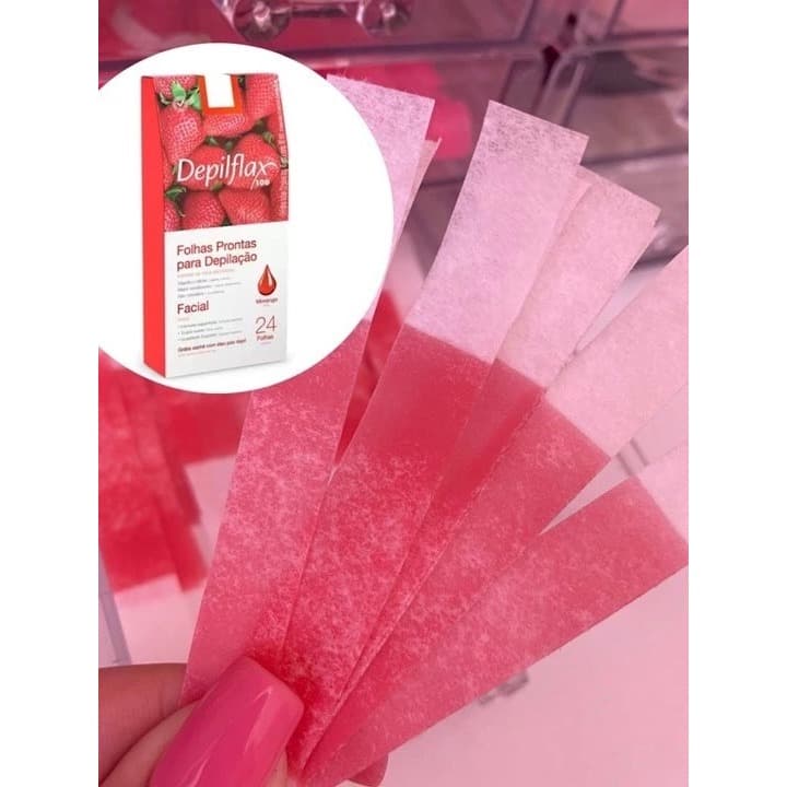 40 Tiras Cera Pronta Depilflax Original Morango Natural Mel Hortela Menta Tutti Fruti Babosa Sortida