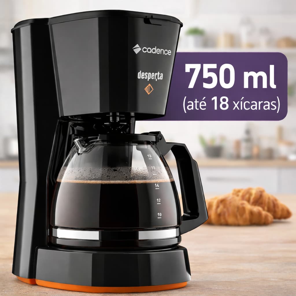 Cafeteira Caf338 220v 750ml 600w Elétrica Cadence Desperta