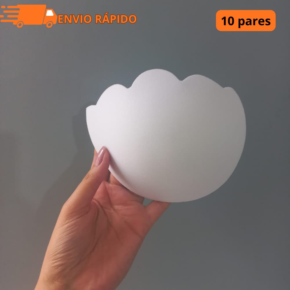 Kit 10 Pares Bojo Concha Sereia EVA Impermeável para Biquíni Moda Praia e Crochê