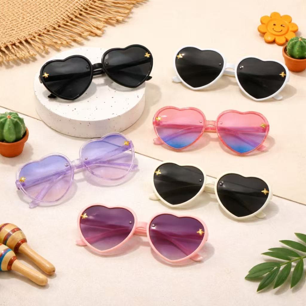 Óculos Sol Infantil coracao com abelha Blogueirinha Menina Kids