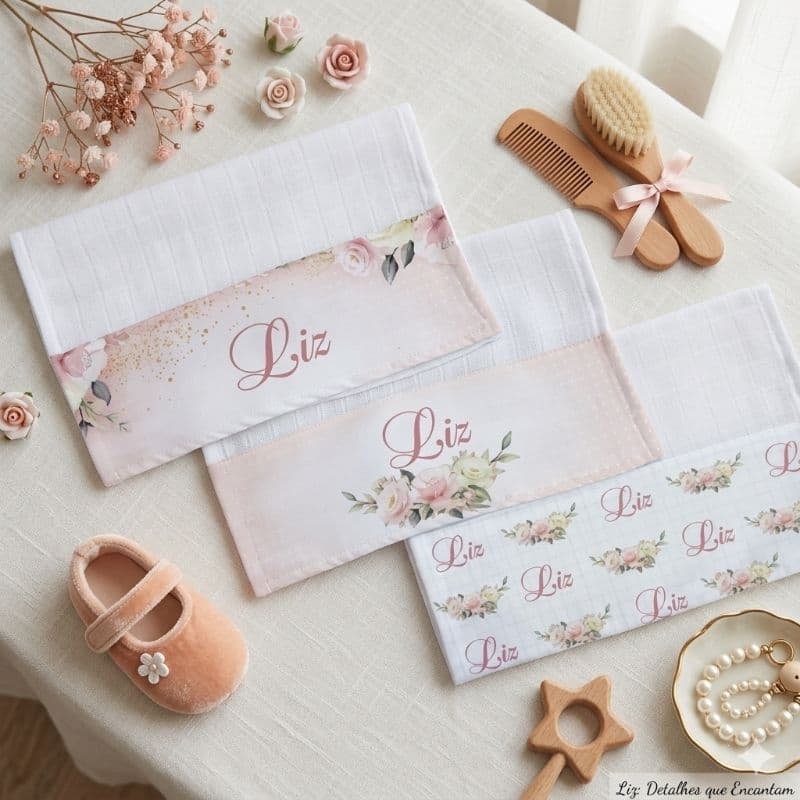 kit 3 panos de boca personalizados