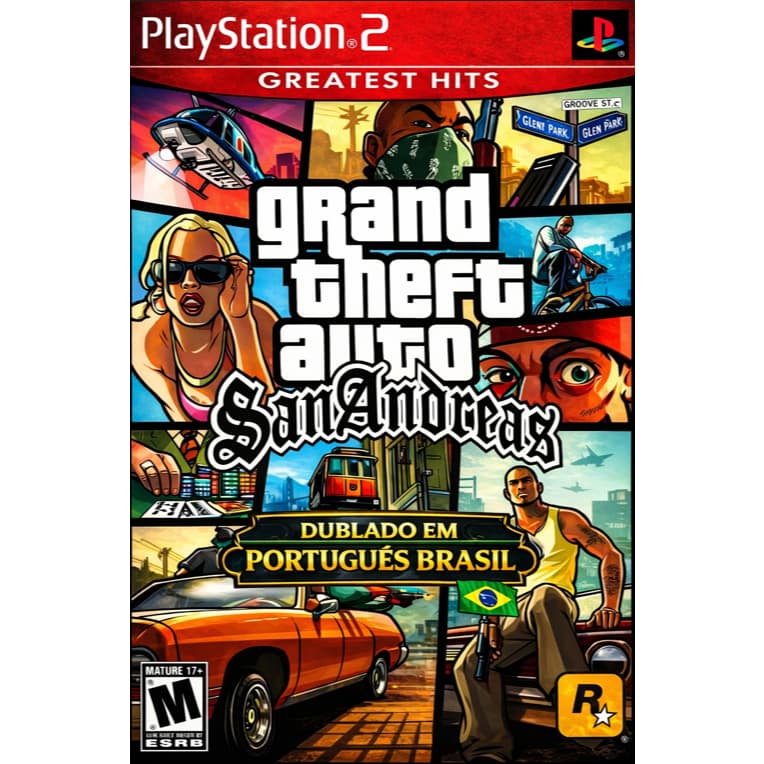 GTA San Andreas PS2 Dublado PT-BR + Legendado | Jogo Completo | Envio Imediato | Roda Liso