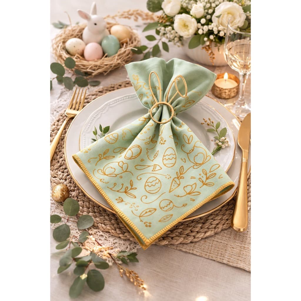 Kit Guardanapo de Tecido Páscoa Oxford com 4|6 un - R$36,90- 49,90 (ATENÇÃO CONTÉM VARIAÇÃO)