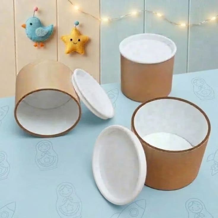 MINI TUBO LATA 5X6 TAMPA BRANCA KIT 10 UNDS  LEMBRANCINHAS P/ PERSONALIZAR