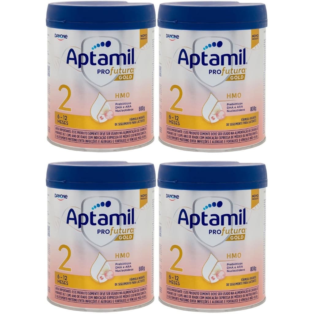 4 Latas Aptamil Profutura Gold 2 800g - 6-12 meses EQ.1