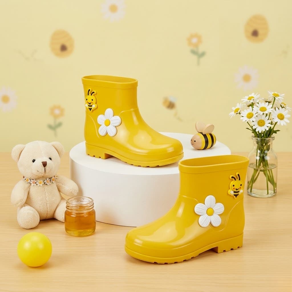 Galocha Infantil Menina Bota Feminina Cano Curto Colorida Confortável e Resistente