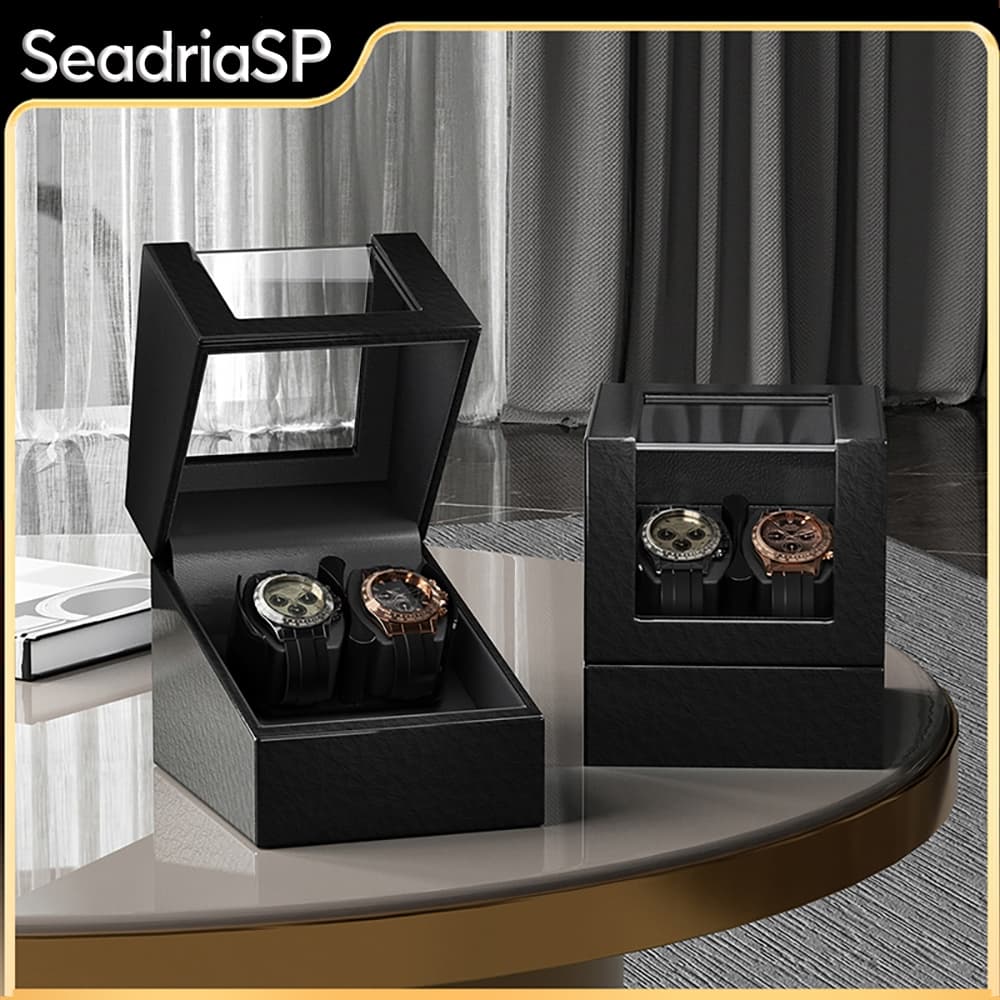 Caixa De Exibição Premium Para Movimentador De Relógio Porta Relogio Reforçada Caixa de Armazenamento Para Dois Relógios