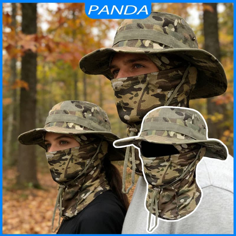 Chapéu De Benny Camuflado De Exterior Caçamba De Verão Com Borda Redonda Respirável Peixe Tático De Montanhismo