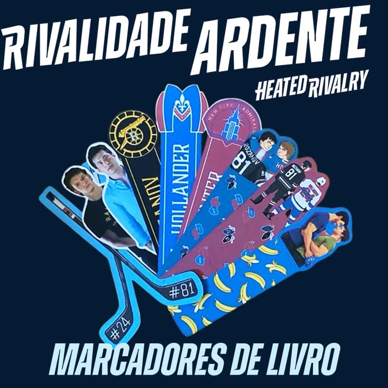 Marcador de livro "Rivalidade Ardente" (Heated Rivalry)
