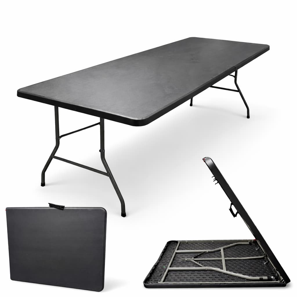 Mesa Dobrável Retangular 1,80m Camping Vira Portatil Maleta