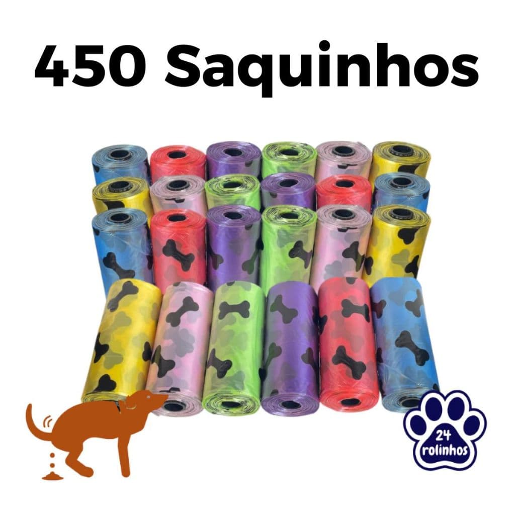 Kit de Saquinhos para Higiene Pet 120/240/480 Unidades (Refil) para Cachorro e Gato