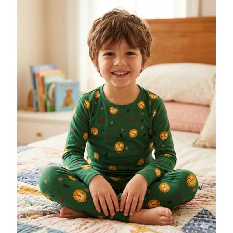 conjunto 4 Peças Pijama Inverno Infantil Menino 3 Manga Longa e  3 Calça com Punho em sued  1 ao 6 anos