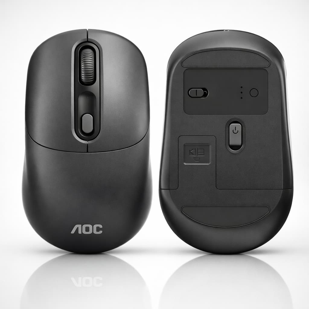 Mouse Sem Fio Office Wireless Ms210 Aoc Notebook Escritório Trabalho Comercio Estudos Jogos