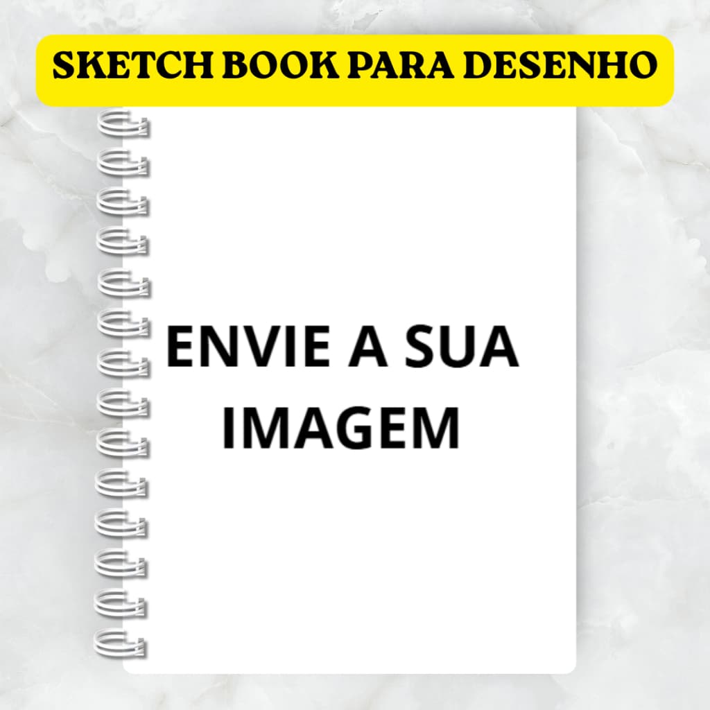 SKETCHBOOK PARA DESENHO PERSONALIZADO - A5 OU A4 (SEM PAUTA / FOLHAS EM BRANCO)