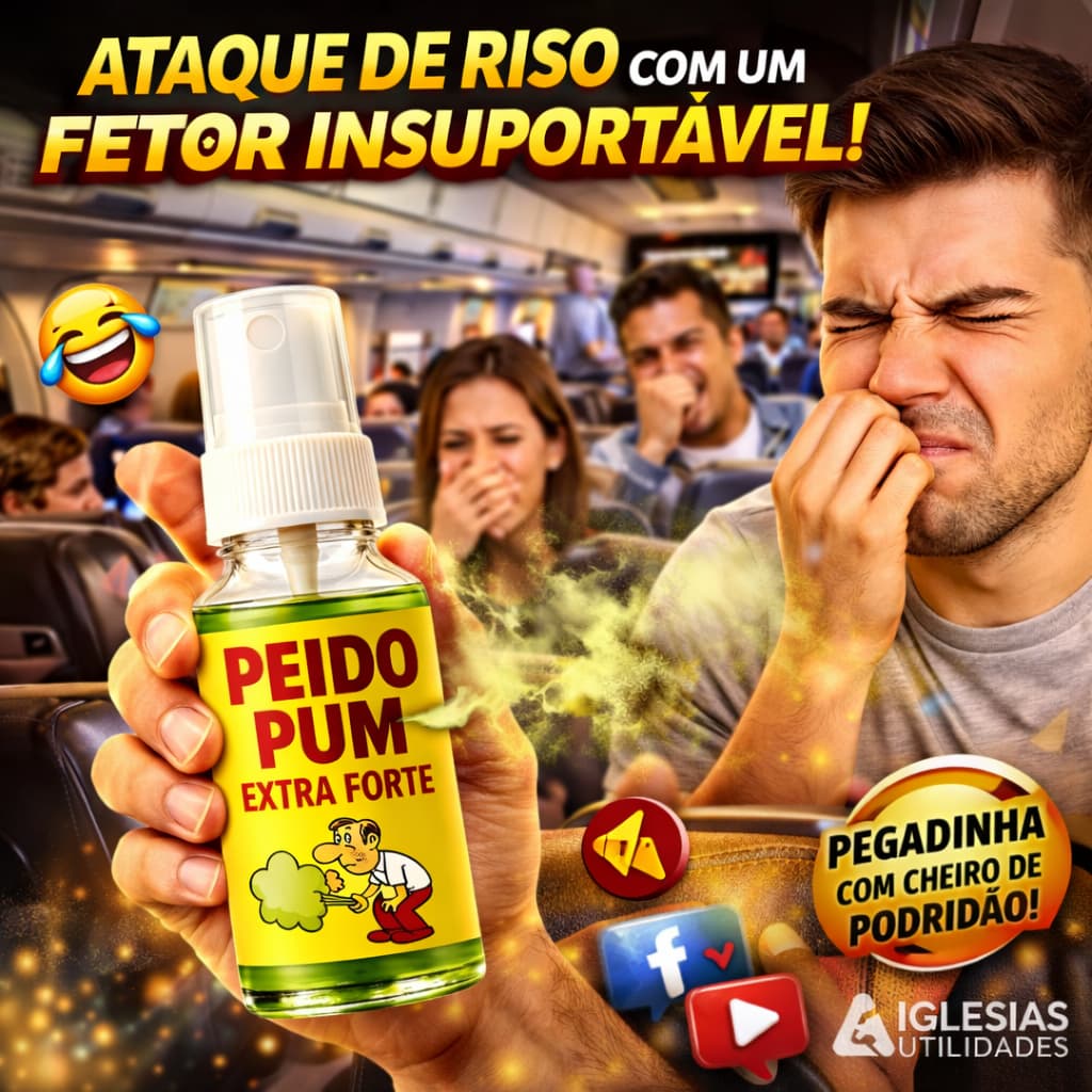Spray de Peido Pum Pegadinha Super Forte - Zoação Garantida - Pegadinha - Trolagem TikTok