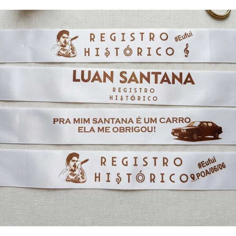 Headband Faixa de Cabeça Luan Santana Registro Histórico