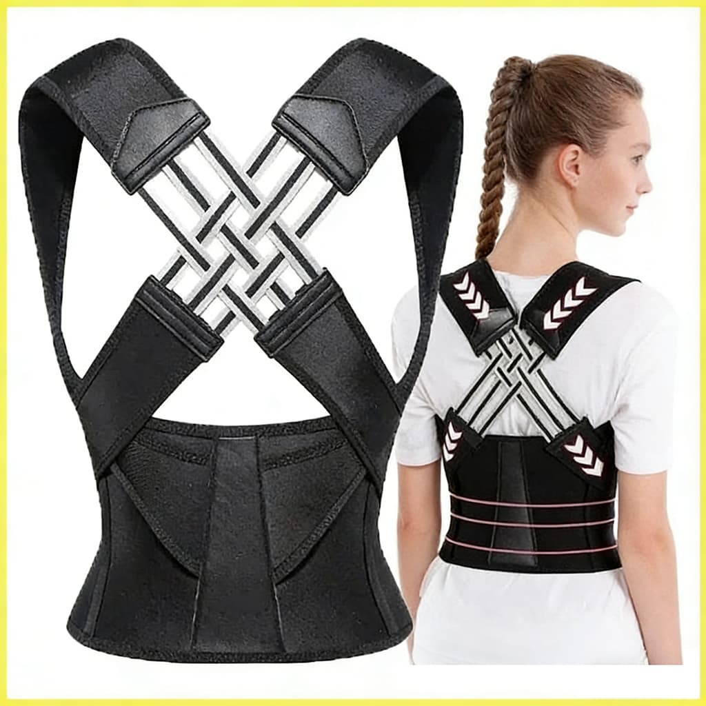 Colete Corretor de Postura Correção Postural para Coluna Ombros e Lombar Alívio da Dor Unissex