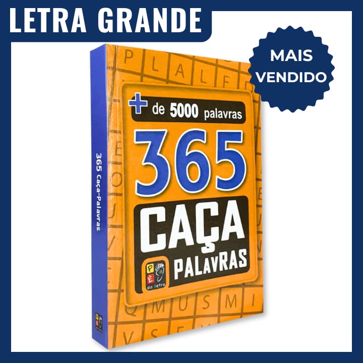 365 Caça-Palavras Letras Grandes | Para Memória e Concentração | Livro Passatempo Todas as Idades