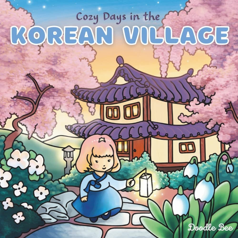Livro de Colorir Korean Village | Brochura