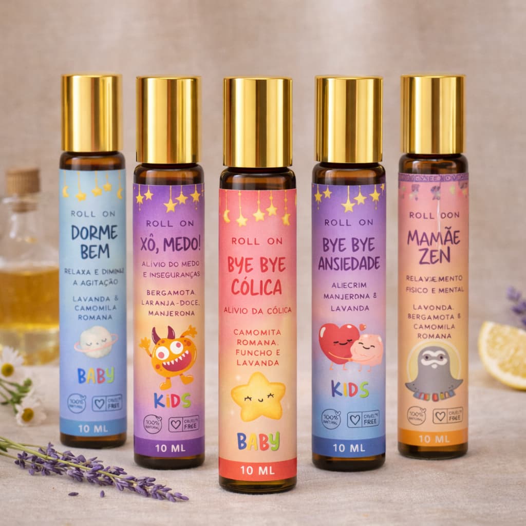 Aromaterapia Infantil Cólica Bebê criança Natural Blend Óleos Essenciais dormir melhor insônia ansiedade calma medo