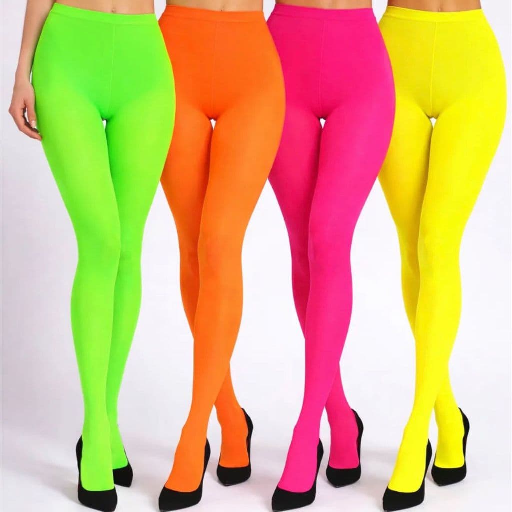 Meia Calça Neon Festa Luz Negra, Carnaval, Bloquinho festa fantasia