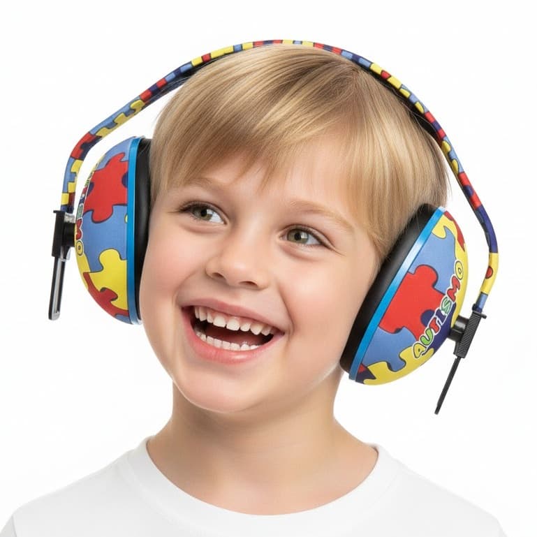 Abafador De Ruído Infantil TEA Personalizado Ajustável Confortável Protetor Auricular Autismo