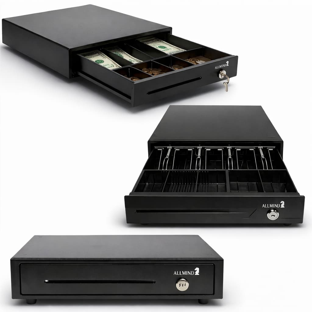 Caixa Registradora De Dinheiro Automática e Manual Com Caneta UV Detecta Nota Falsa