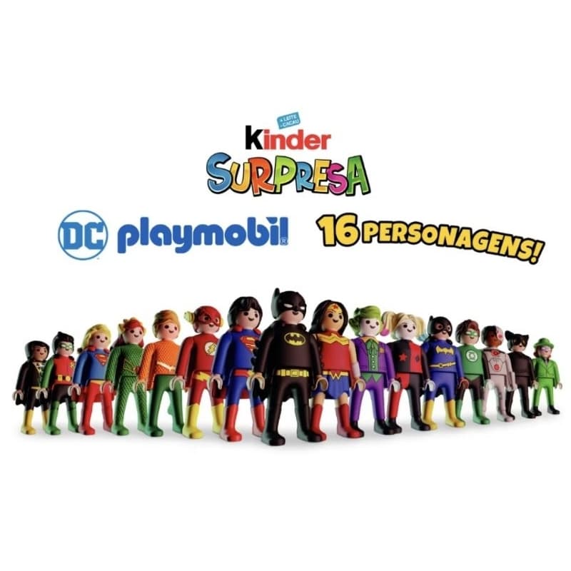 PlayMobil DC Miniaturas Colecionáveis Kinder Ovo