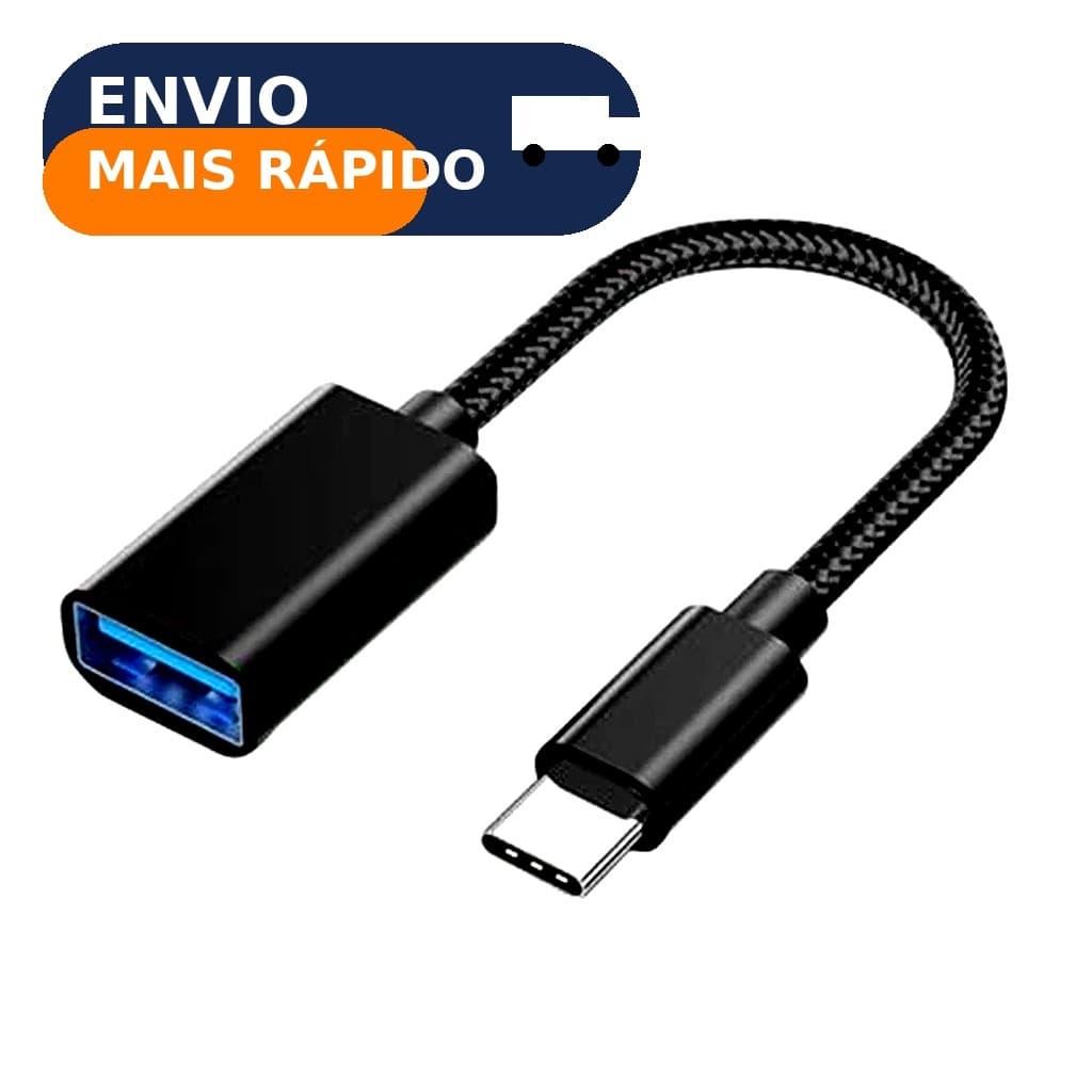 Cabo Adaptador OTG USB para Tipo C Universal Mouse Teclado Pendrive 3.0