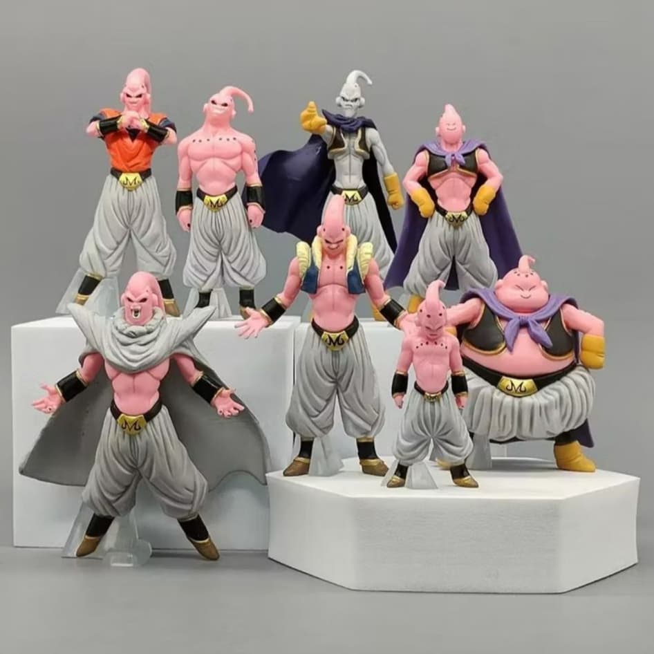 Boneco Majin Boo Bu Dragon Ball Miniatura Todas as Transformações do Buu Anime