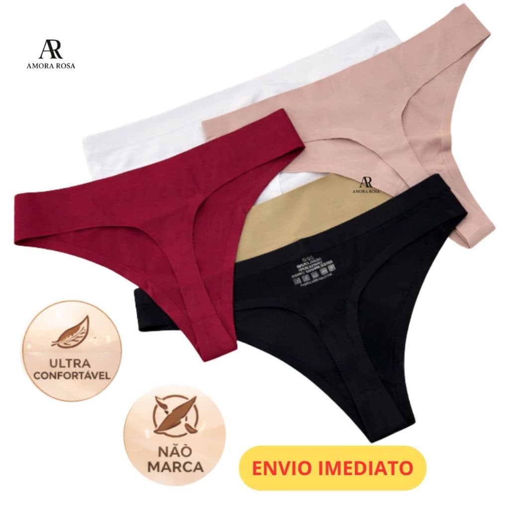 Kit Calcinha Fio Dental Sem Costura – Corte a Laser Conforto Premium